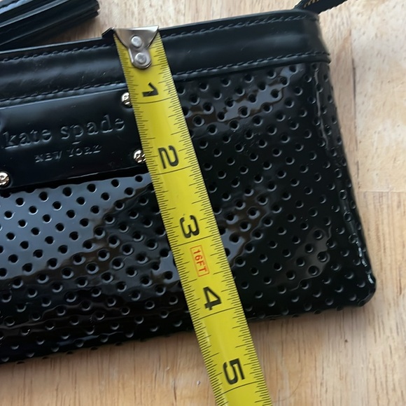 Like new Kate Spade black patten leather wristlet with removable strap - Picture 12 of 16